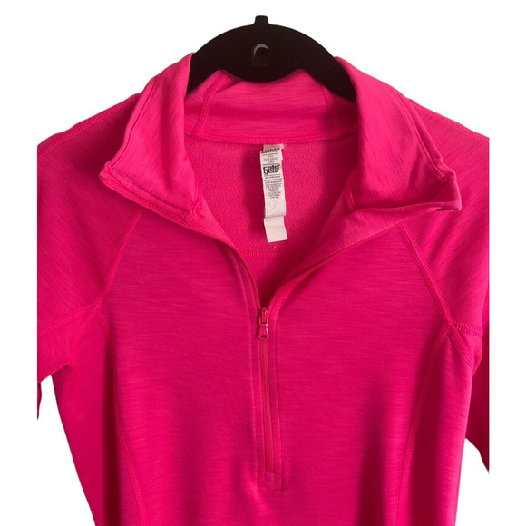 Under Armour ColdGear Fitted Pullover XS Pink Quarter-Zip Thumbholes - Picture 13 of 14